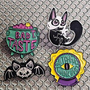 Assorted Killstar enamel pins